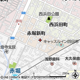 三重県四日市市赤堀新町周辺の地図