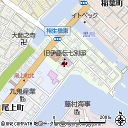 旧伊藤伝七別邸周辺の地図