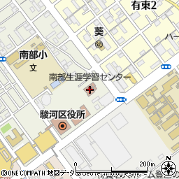 静岡市役所　生涯学習センター南部生涯学習センター周辺の地図