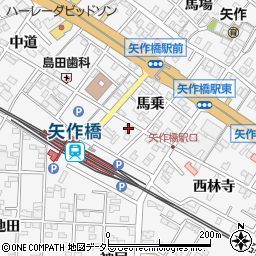 愛知県岡崎市矢作町馬乗60周辺の地図