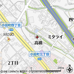 愛知県岡崎市小呂町高橋25周辺の地図
