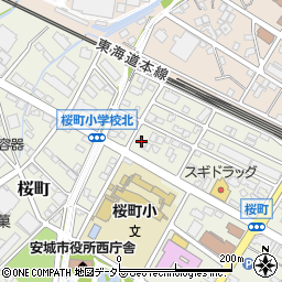 日本経済新聞　安城販売所周辺の地図