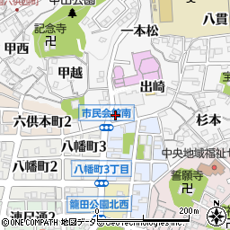 愛知県岡崎市六供町出崎28周辺の地図