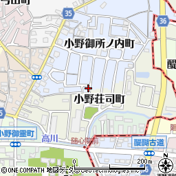 京都府京都市山科区小野御所ノ内町1-169周辺の地図