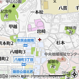 愛知県岡崎市六供町出崎21周辺の地図