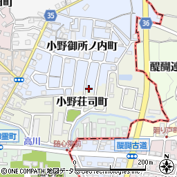 京都府京都市山科区小野御所ノ内町1-119周辺の地図