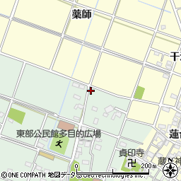 愛知県安城市大岡町宮東周辺の地図