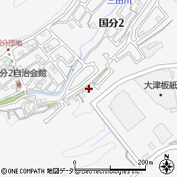 滋賀県大津市国分2丁目307周辺の地図