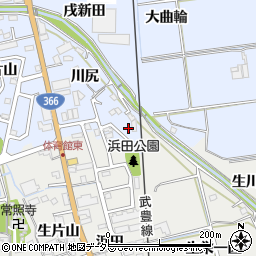 愛知県知多郡東浦町石浜川尻12周辺の地図