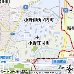 京都府京都市山科区小野御所ノ内町1-219周辺の地図