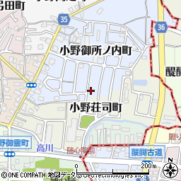 京都府京都市山科区小野御所ノ内町1-218周辺の地図