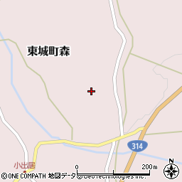 広島県庄原市東城町森5812周辺の地図