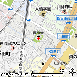 三重県四日市市中浜田町周辺の地図