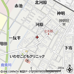 愛知県岡崎市北本郷町河原49-1周辺の地図