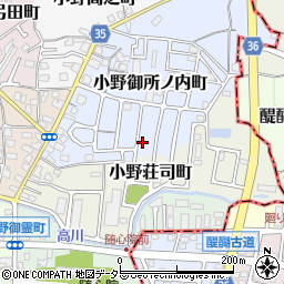 京都府京都市山科区小野御所ノ内町1-217周辺の地図