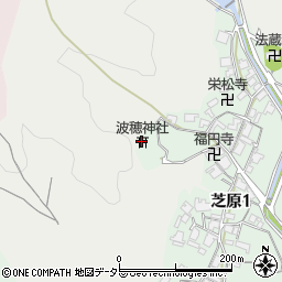波穂神社本殿周辺の地図