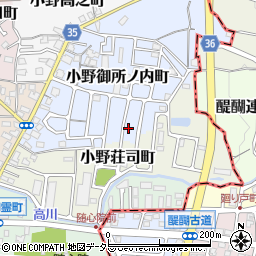 京都府京都市山科区小野御所ノ内町1-123周辺の地図