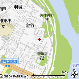 愛知県岡崎市矢作町金谷55周辺の地図