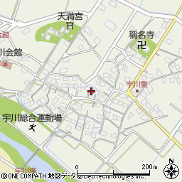 滋賀県甲賀市水口町宇川周辺の地図
