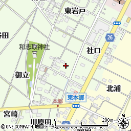 愛知県岡崎市西本郷町社口28周辺の地図