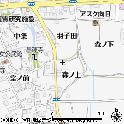京都府向日市物集女町森ノ上周辺の地図