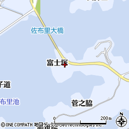 愛知県知多市佐布里富士塚周辺の地図