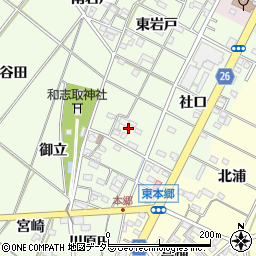 愛知県岡崎市西本郷町社口23周辺の地図