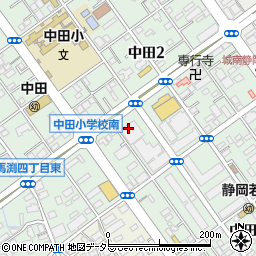 ウエルシア薬局　静岡中田店周辺の地図