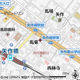 愛知県岡崎市矢作町馬乗97周辺の地図