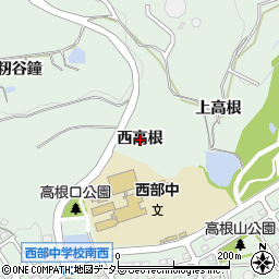 愛知県東浦町（知多郡）緒川（西高根）周辺の地図