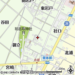 愛知県岡崎市西本郷町社口1周辺の地図