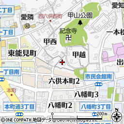岡崎市役所その他の施設　甲山閣周辺の地図