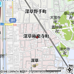 京都府京都市伏見区深草極楽寺町周辺の地図