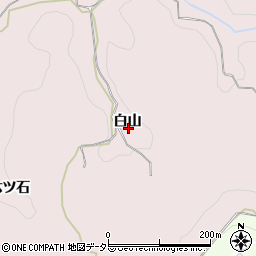 愛知県岡崎市田口町白山周辺の地図