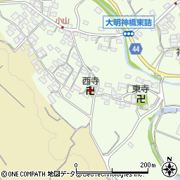 西寺周辺の地図