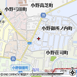 京都府京都市山科区小野御所ノ内町1-61周辺の地図
