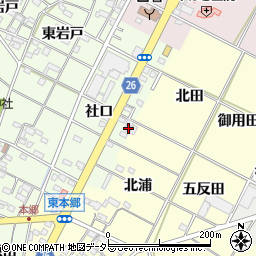 愛知県岡崎市西本郷町社口62周辺の地図