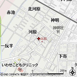 愛知県岡崎市北本郷町河原75周辺の地図