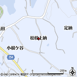 愛知県知多市佐布里松枝上納周辺の地図