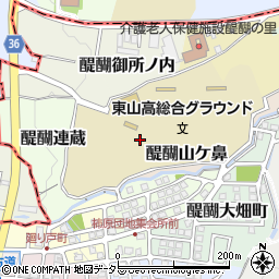 京都府京都市伏見区醍醐山ケ鼻周辺の地図