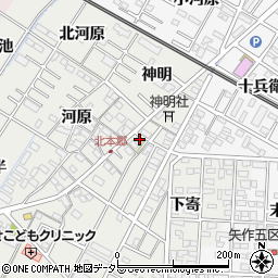 愛知県岡崎市北本郷町河原83周辺の地図