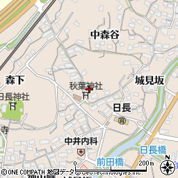 愛知県知多市日長中森谷57周辺の地図