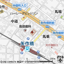 岡崎市役所　その他の施設やはぎかん・西部地域交流センター周辺の地図