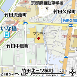 ロッテリア京都伏見マツモト店周辺の地図