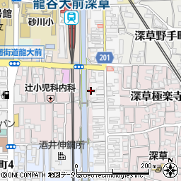 京都府京都市伏見区深草綿森町3周辺の地図