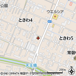 ローソン四日市ときわ店周辺の地図