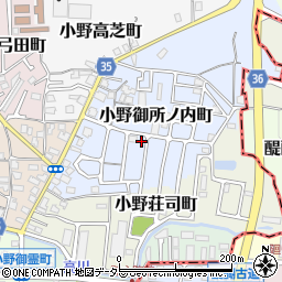 京都府京都市山科区小野御所ノ内町1-243周辺の地図