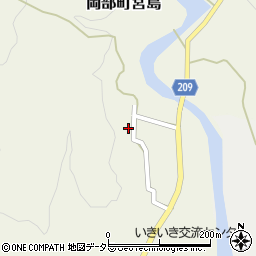 静岡県藤枝市岡部町宮島428周辺の地図