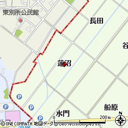 愛知県岡崎市西本郷町（蓮沼）周辺の地図