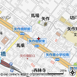 愛知県岡崎市矢作町馬乗104周辺の地図